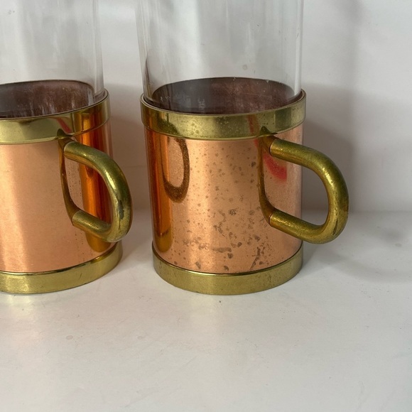 Mid-Century Modern Copper Irish Coffee Tea Glass - Set of 4 - Picture 5 of 16